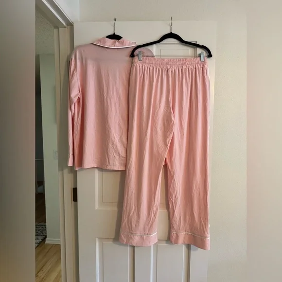 NEW Kip Luxe Stretch Cotton Pajama Set Pink Peony Size Medium NWOT